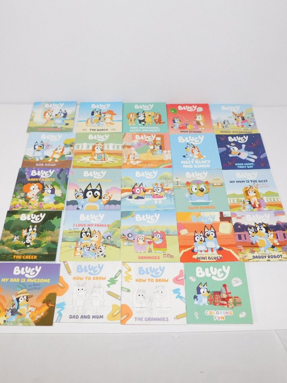Bluey Mini Books Lot of 23 4x4 Kids Story How to Draw Books BBC Softcover